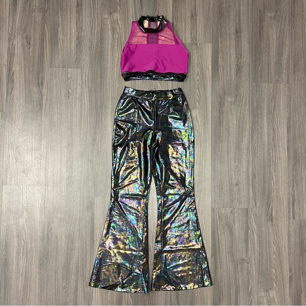 Custom On The Dance Floor Design Disco Flare Pants & Top